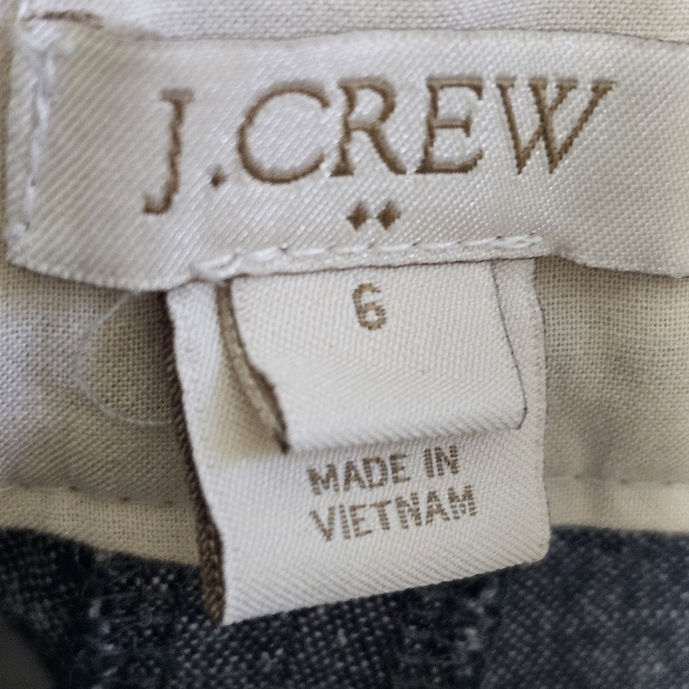 J.Crew linen blend straight leg blue trouser pants size 6 - Picture 7 of 8